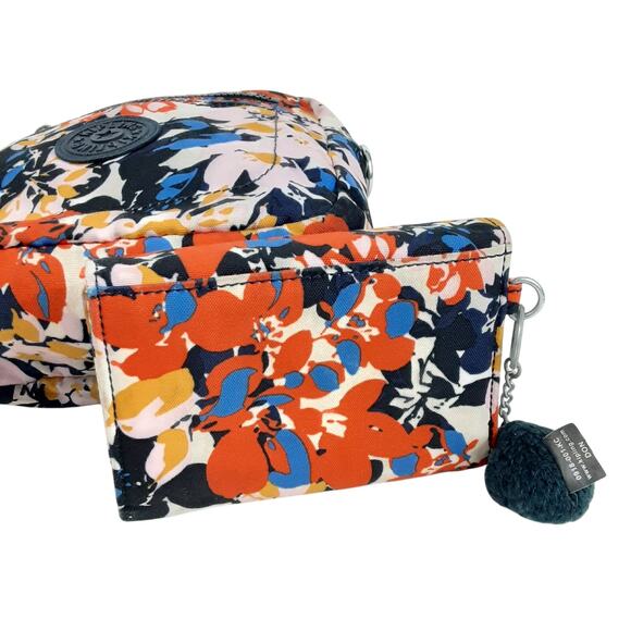 Kipling Maxx Convertible Backpack Shoulder Bag Splashy Posies & Wallet + Monkey main image 4